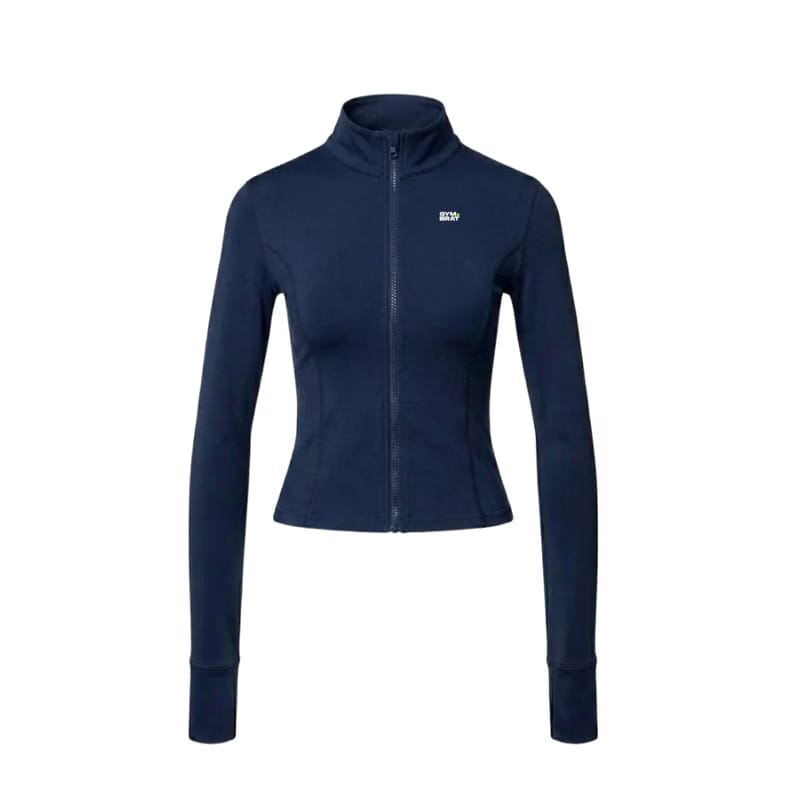 Gymbrat Women Zip Navy Pullover