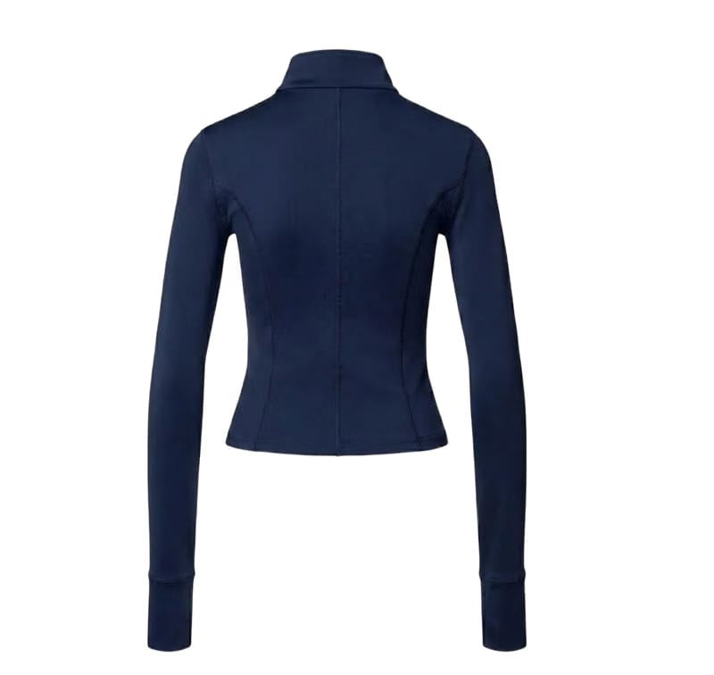 Gymbrat Women Zip Navy Pullover