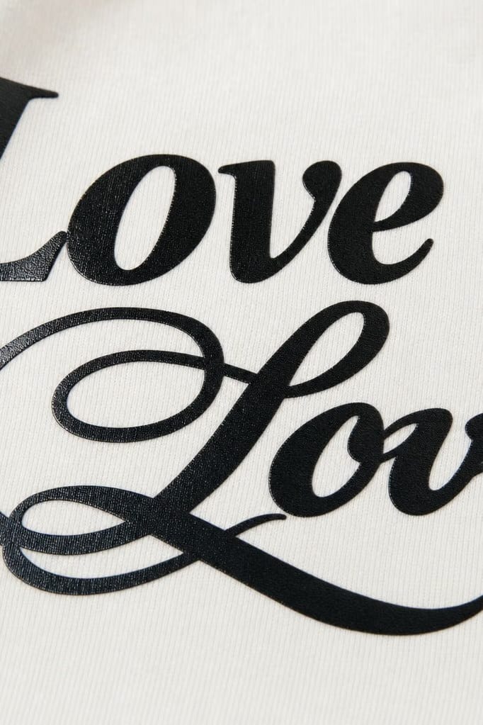 Off Supply Love One White Bowling Shirt