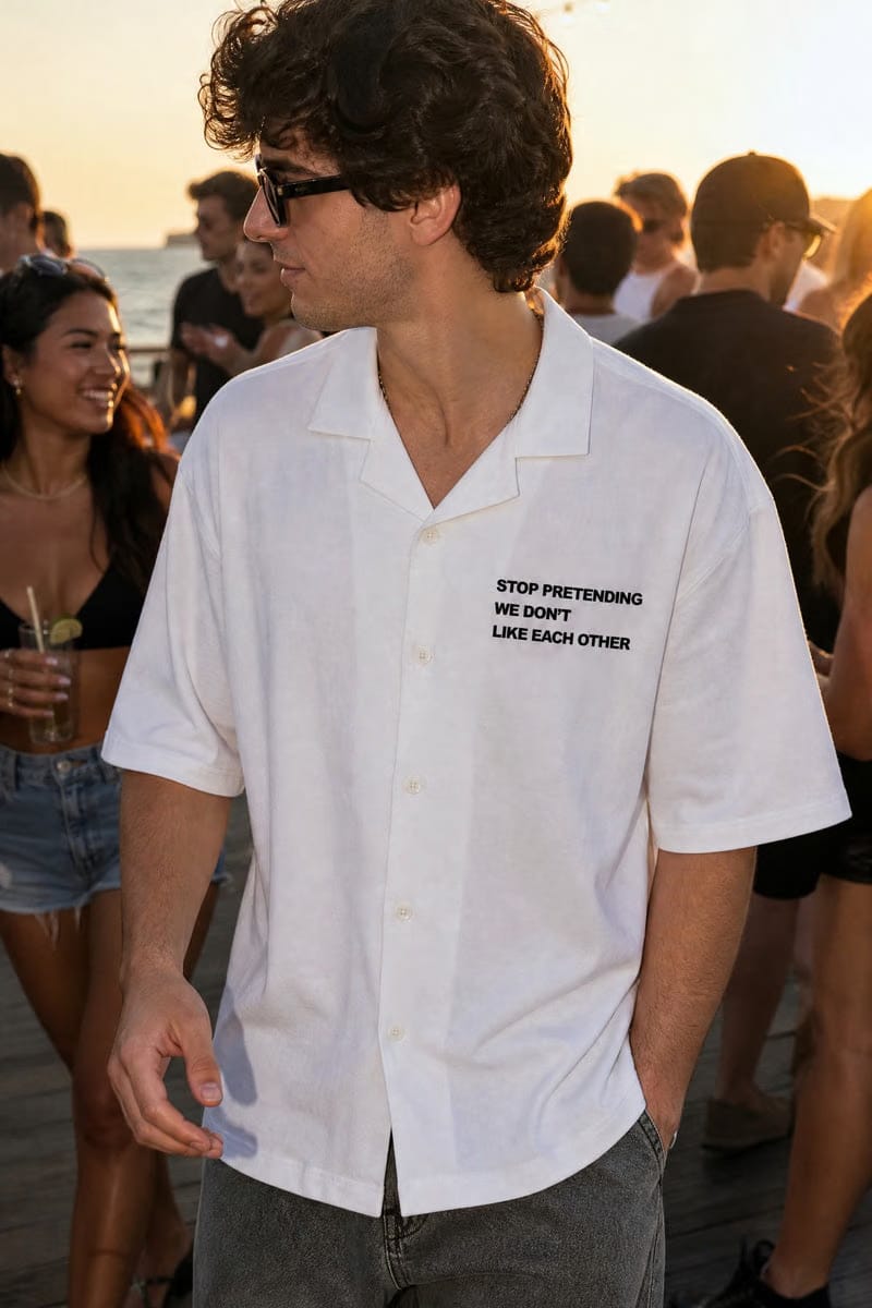 Off Supply Mixed Signals Club Shirt - White