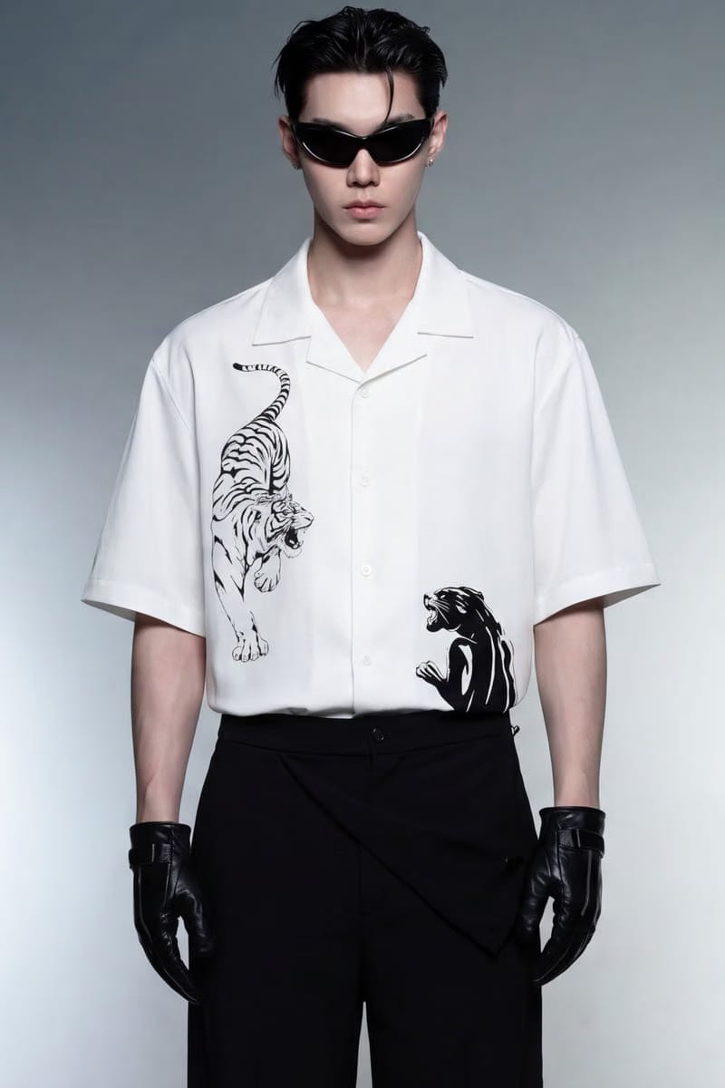 Off Supply Money Over Feelings Bowling Shirt - White