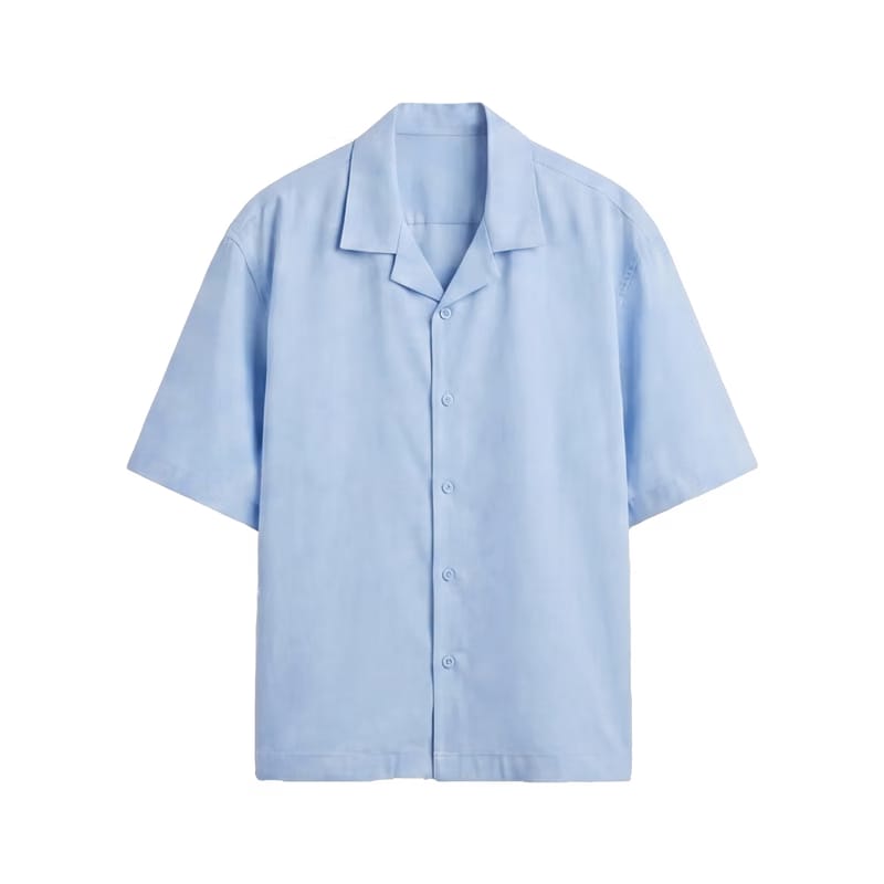 Off Supply Motion Bowling Shirt - Ice Blue