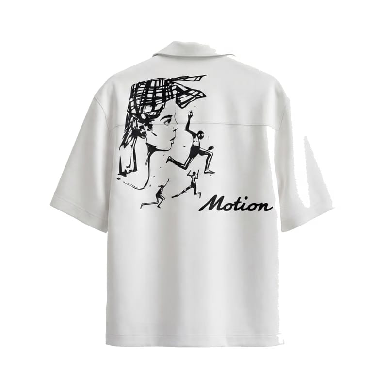 Off Supply Motion Bowling Shirt - White