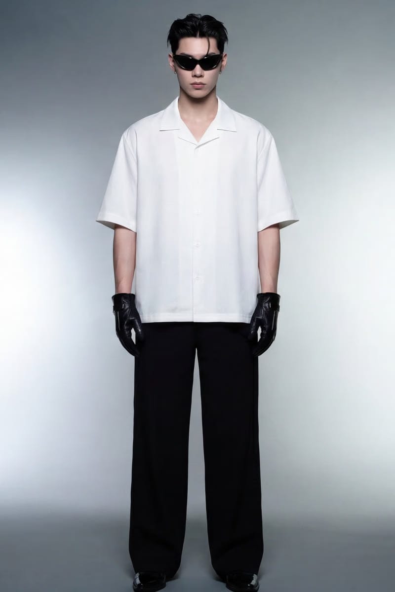 Off Supply Motion Bowling Shirt - White