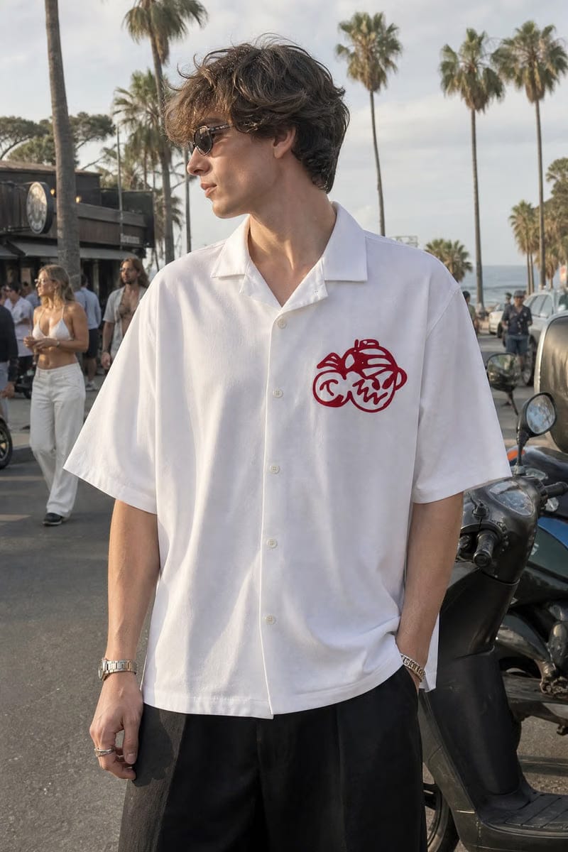 Off Supply Rogue Club White Bowling Shirt