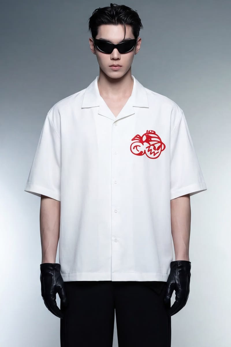 Off Supply Rogue Club White Bowling Shirt
