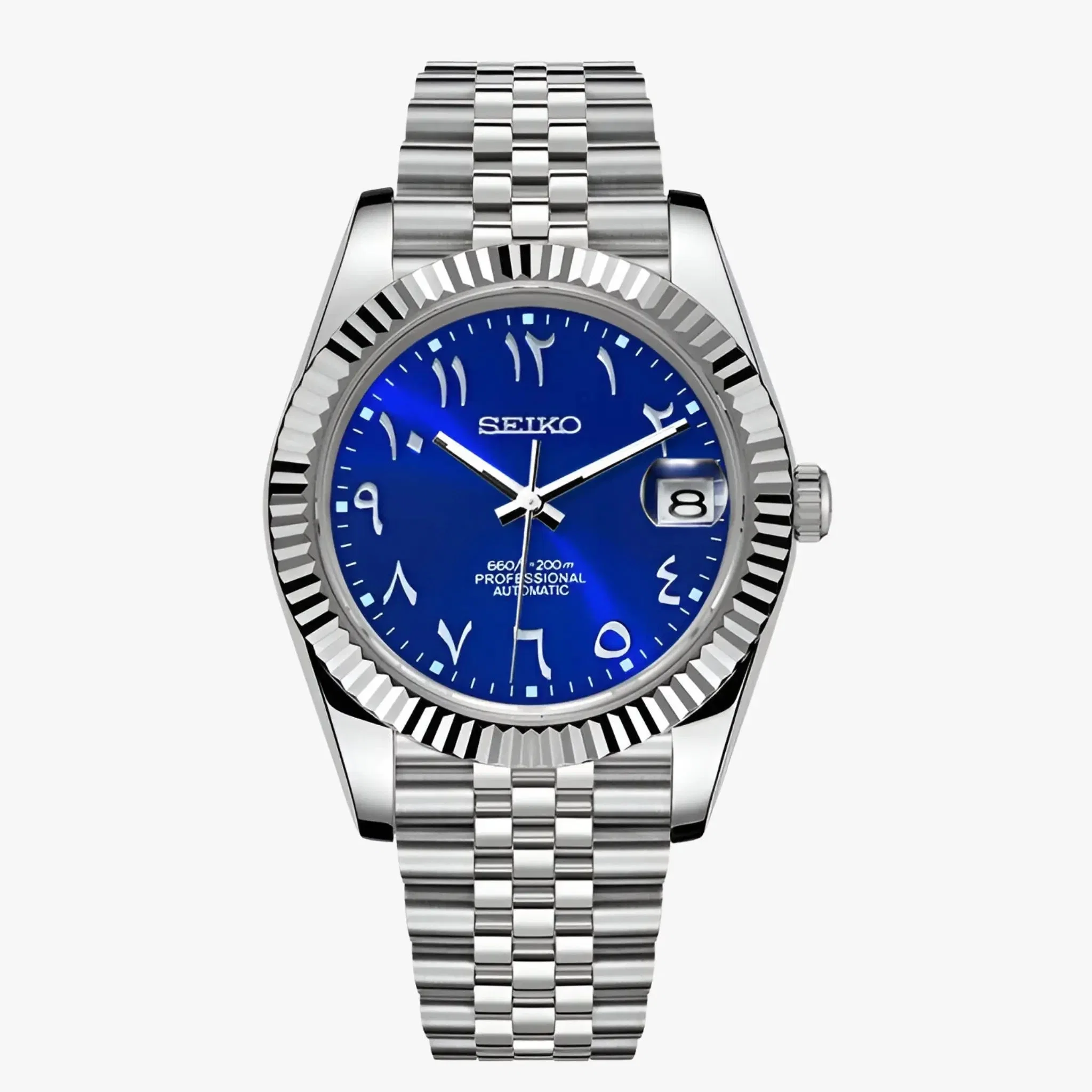 Mod (original Seiko Movement) Arabic Royal Blue