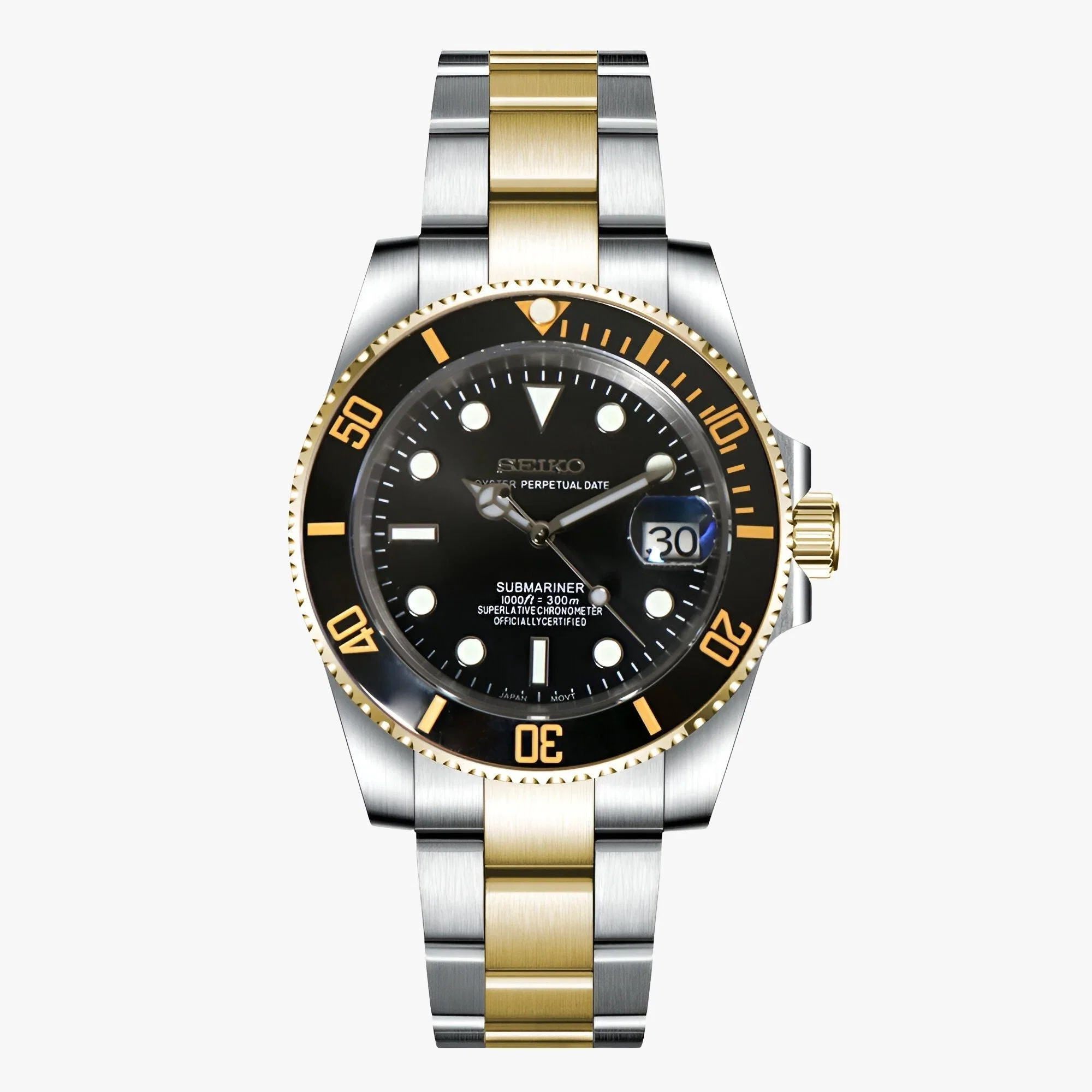 Mod (original Seiko Movement) Black (Two Tones)