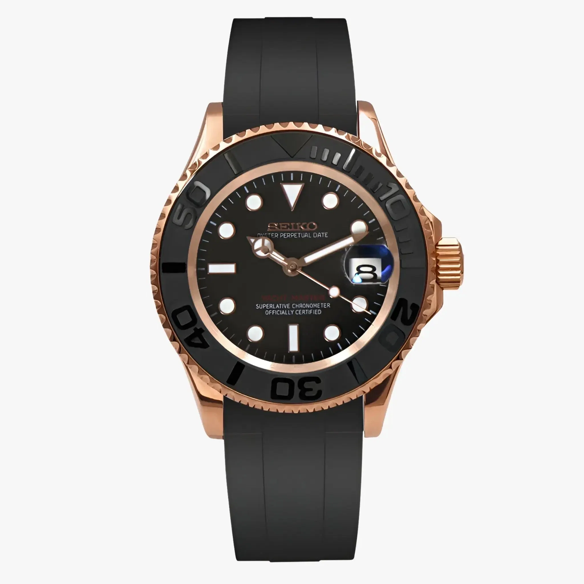 Mod (original Seiko Movement) Rose Gold - Black