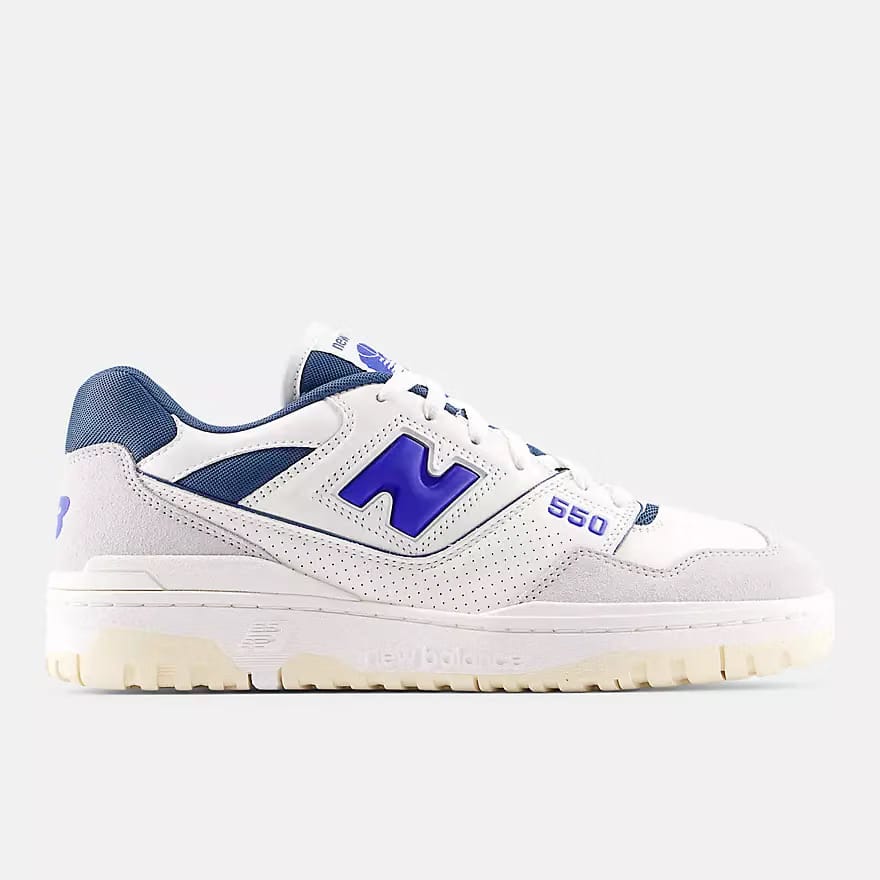 New Balance 550 Sea Salt with Blue Gemstone