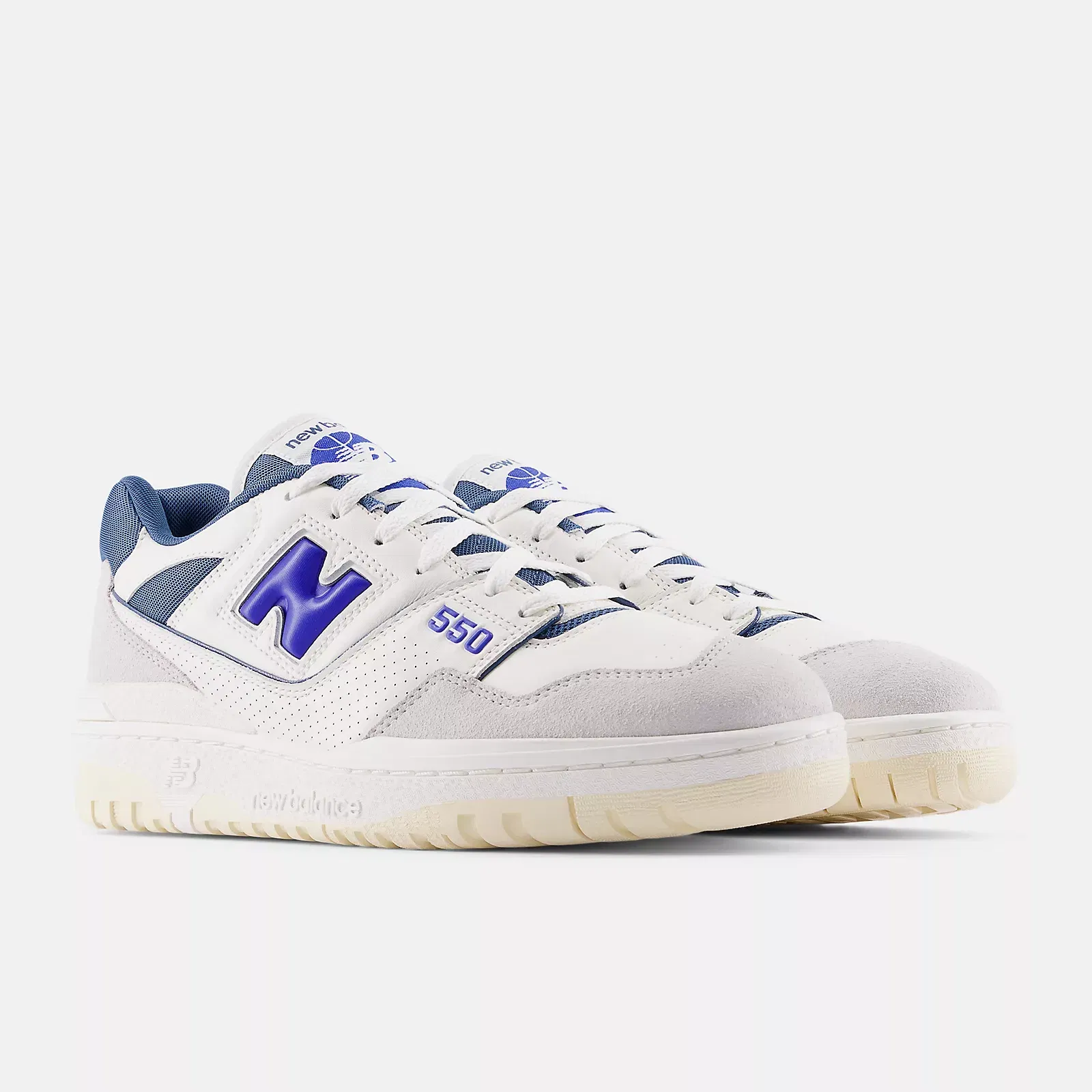 New Balance 550 Sea Salt with Blue Gemstone