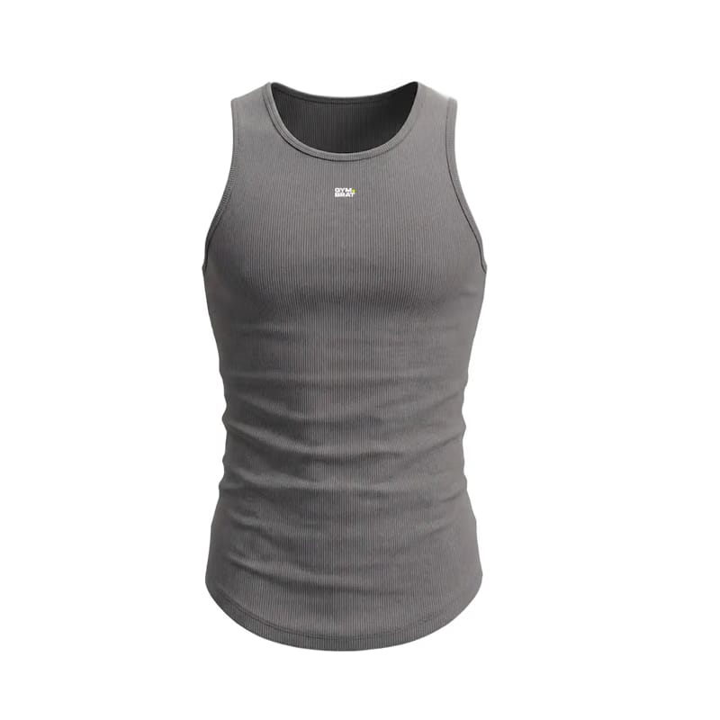 Gymbrat Men Rib Gray Tank