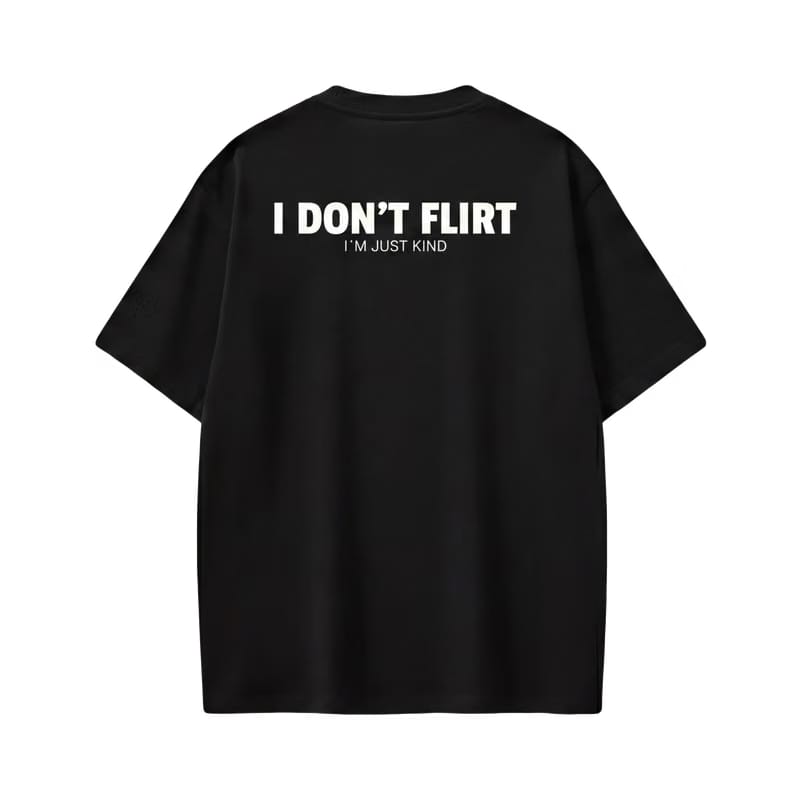 Forfksake I Don't Flirt Black T-Shirt