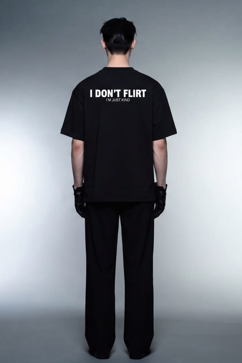 Forfksake I Don't Flirt Black T-Shirt