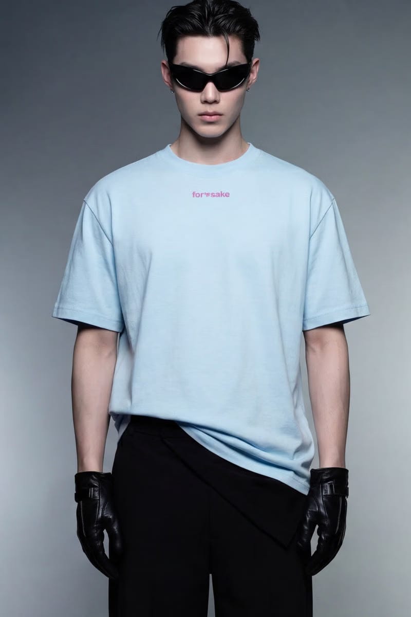 Forfksake I Don't Flirt Light Blue T-Shirt