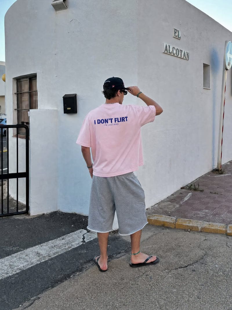 Forfksake I Don't Flirt Pink T-Shirt