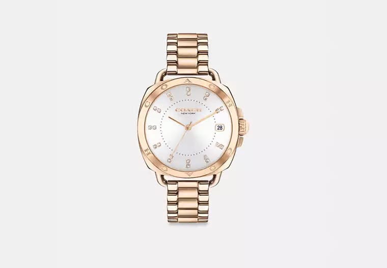 Tatum Watch, Carnation Gold - 34 mm