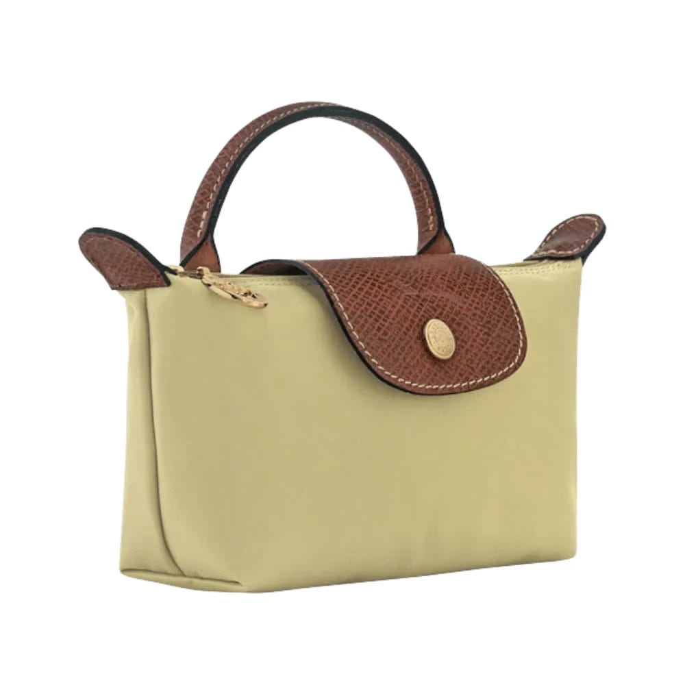 Longchamp Le Pliage Original Pouch with handle Pistachio - Recycled canvas