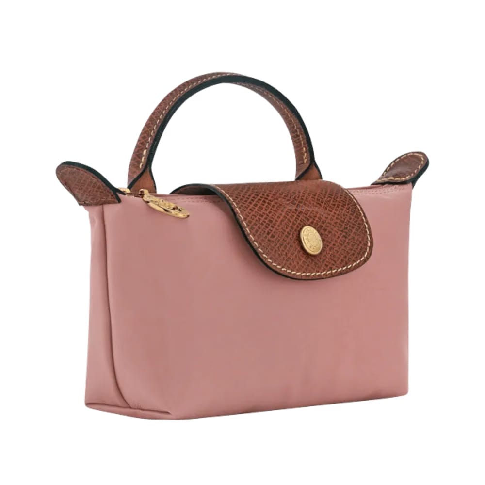 Longchamp Le Pliage Original Pouch with handle Pink Tea - Recycled canvas
