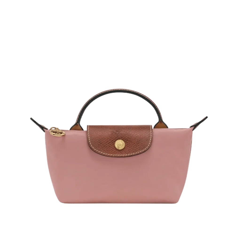 Longchamp Le Pliage Original Pouch with handle Pink Tea - Recycled canvas