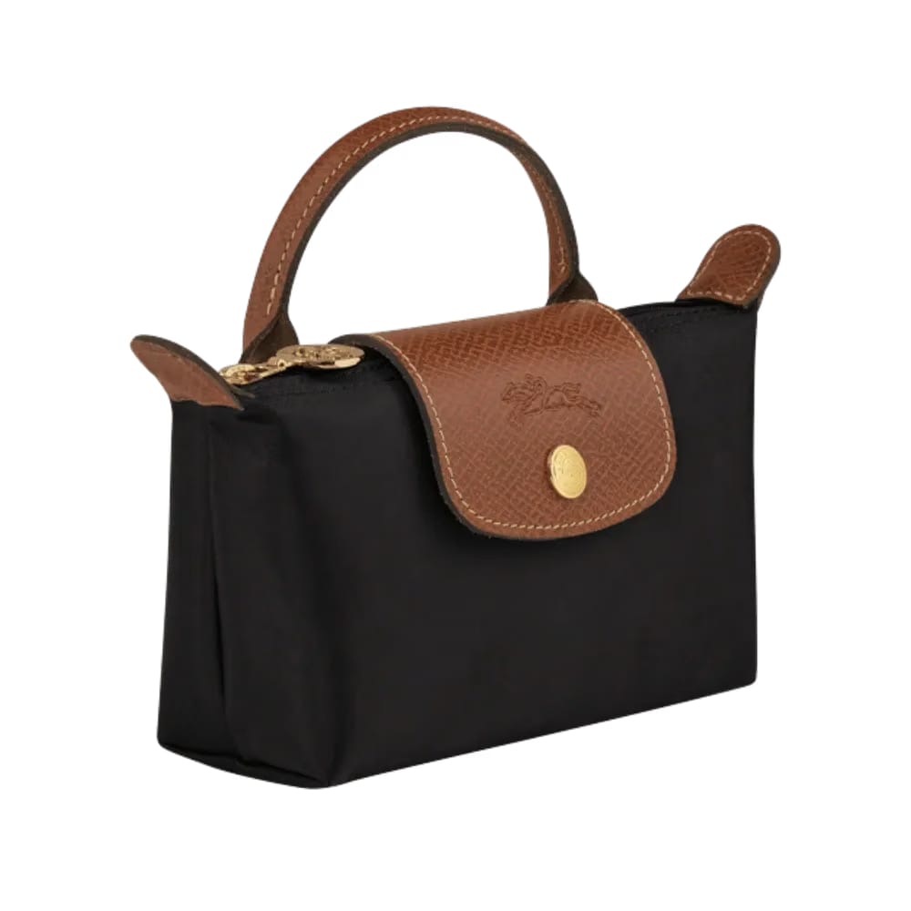 Longchamp Le Pliage Original Pouch with handle Black - Recycled canvas