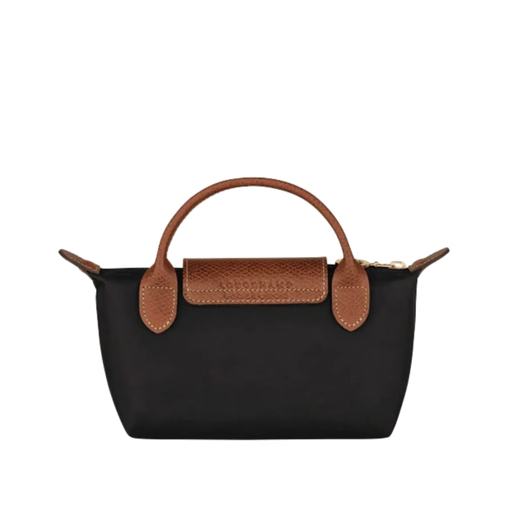 Longchamp Le Pliage Original Pouch with handle Black - Recycled canvas