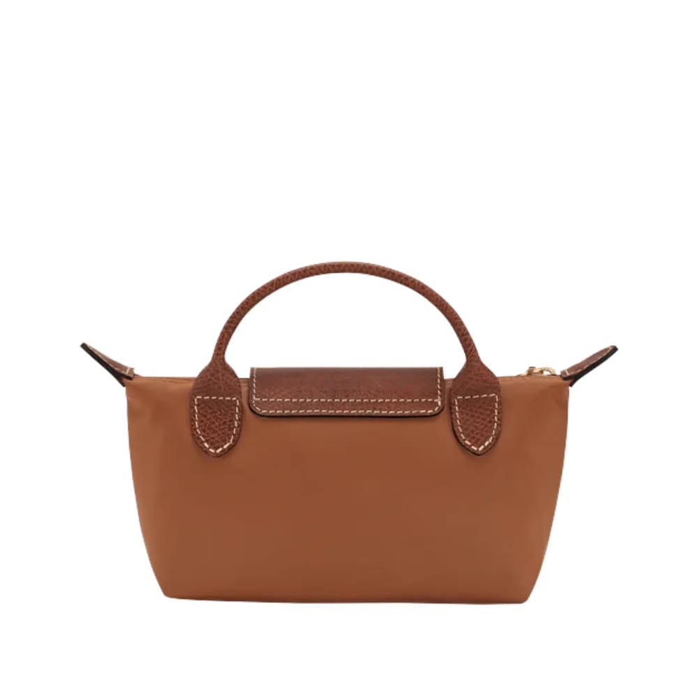 Longchamp Le Pliage Original Pouch with handle Cognac - Recycled canvas