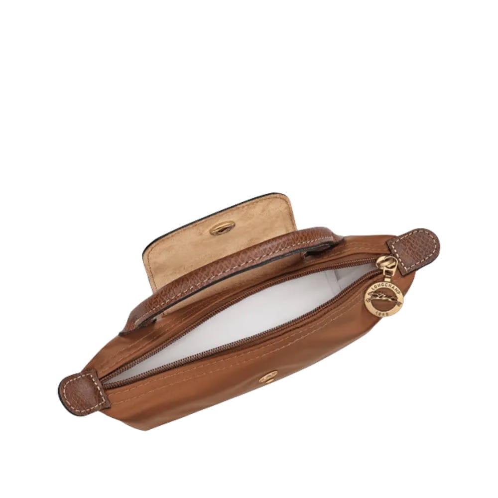 Longchamp Le Pliage Original Pouch with handle Cognac - Recycled canvas