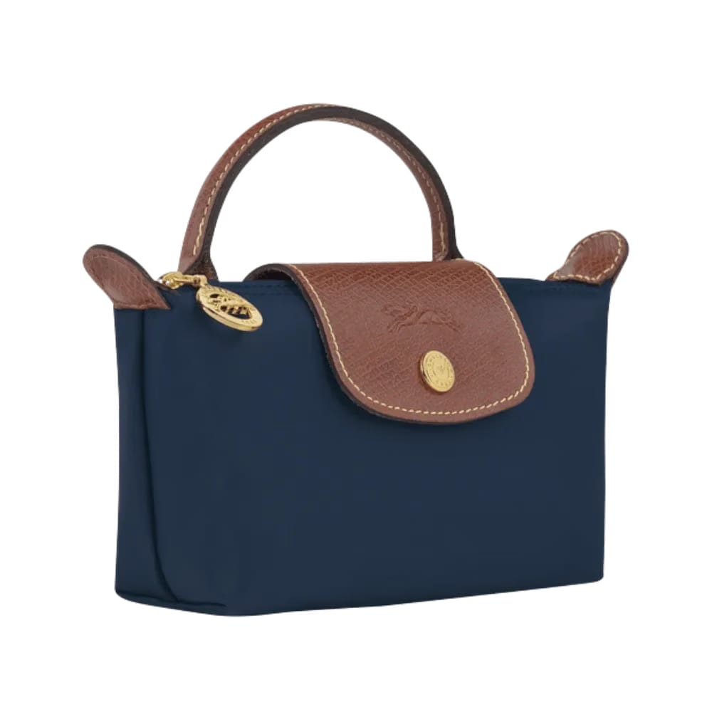 Longchamp Le Pliage Original Pouch with handle Navy - Recycled canvas