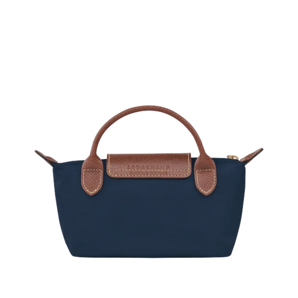 Longchamp Le Pliage Original Pouch with handle Navy - Recycled canvas