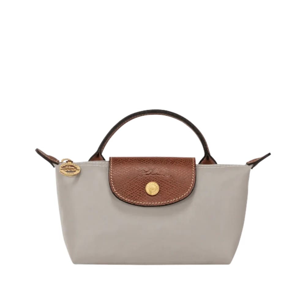 Longchamp Le Pliage Original Pouch with handle Pebble - Recycled canvas