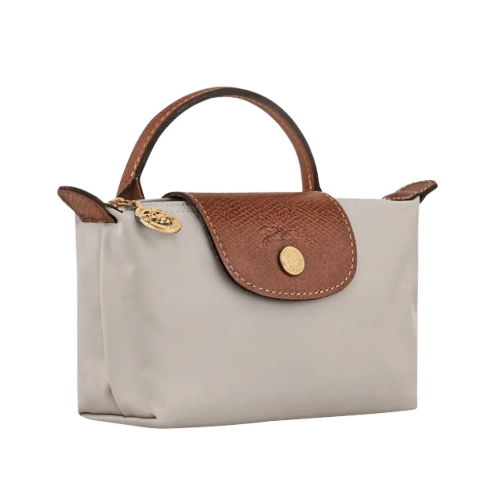 Longchamp Le Pliage Original Pouch with handle Pebble - Recycled canvas