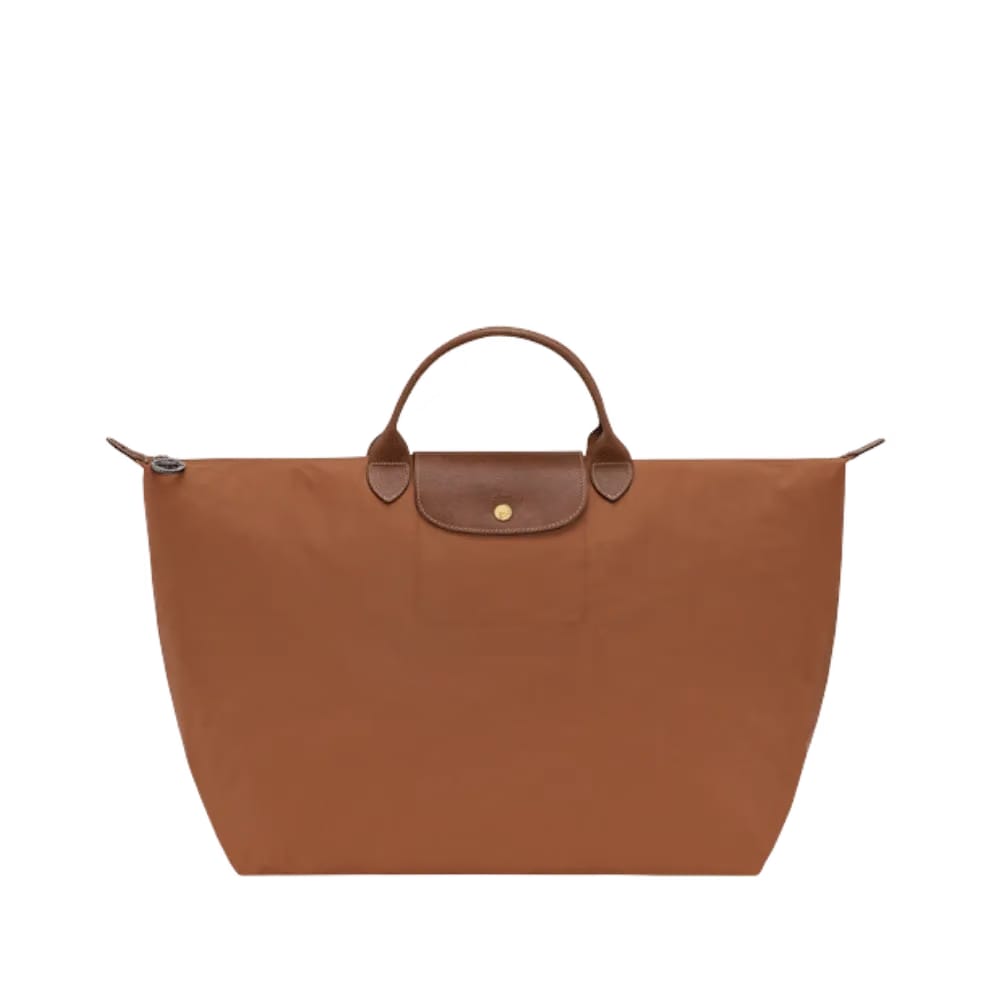 Longchamp Le Pliage Original M Handbag Cognac - Recycled canvas