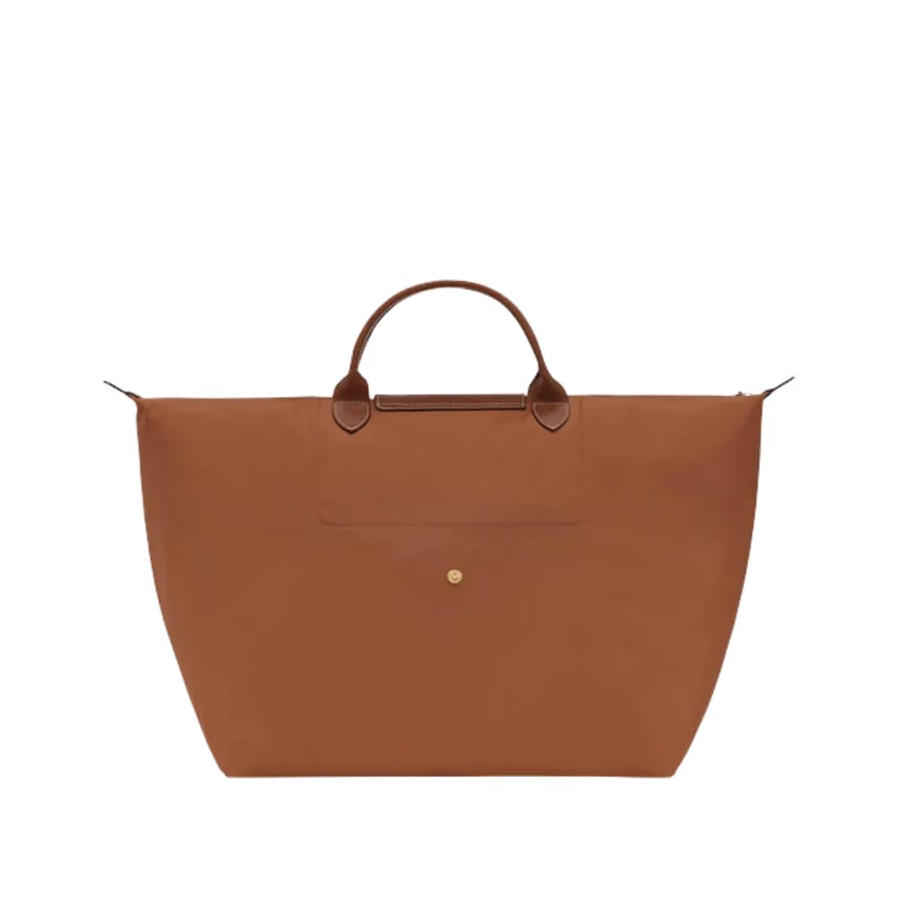 Longchamp Le Pliage Original M Handbag Cognac - Recycled canvas