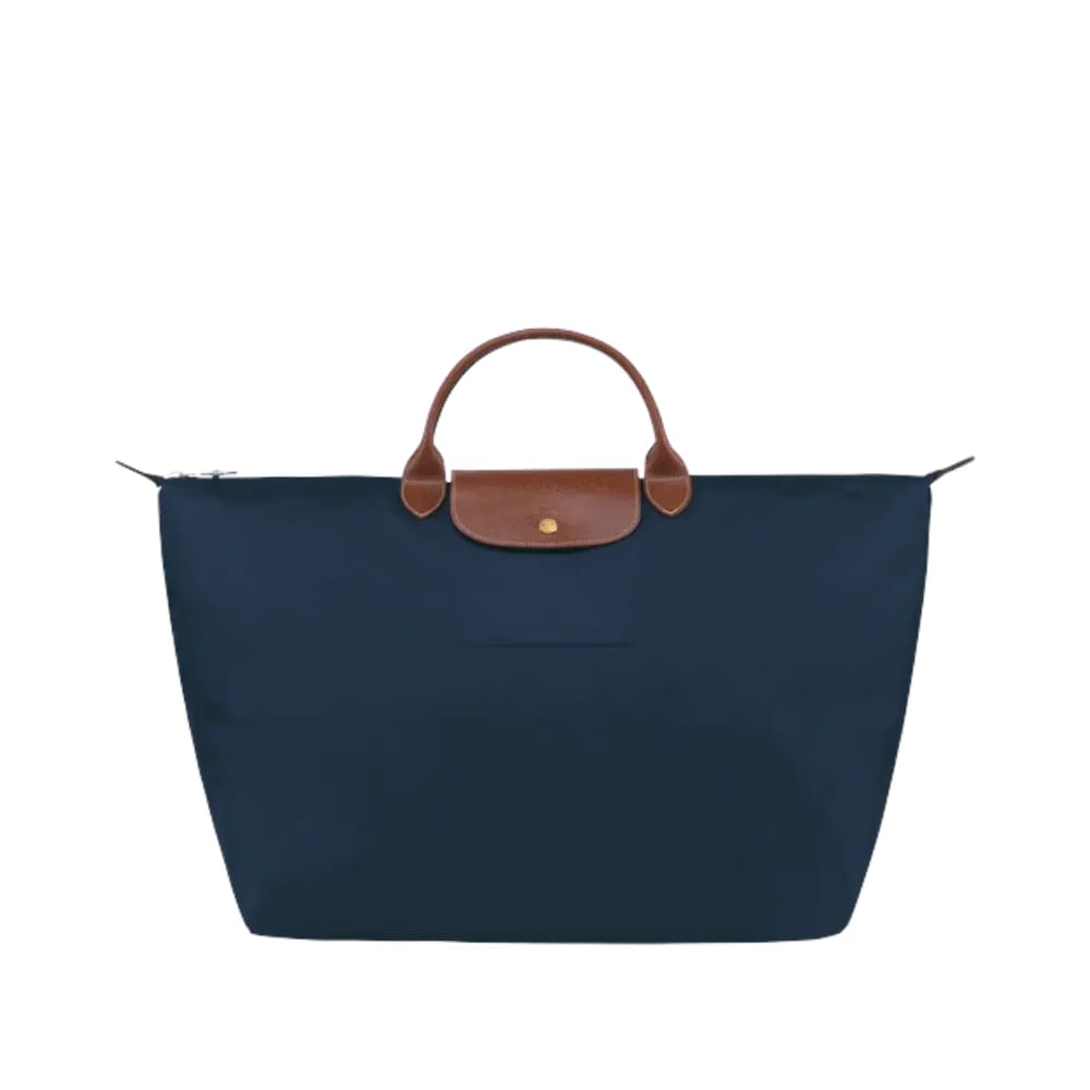 Longchamp Le Pliage Original M Handbag Navy - Recycled canvas