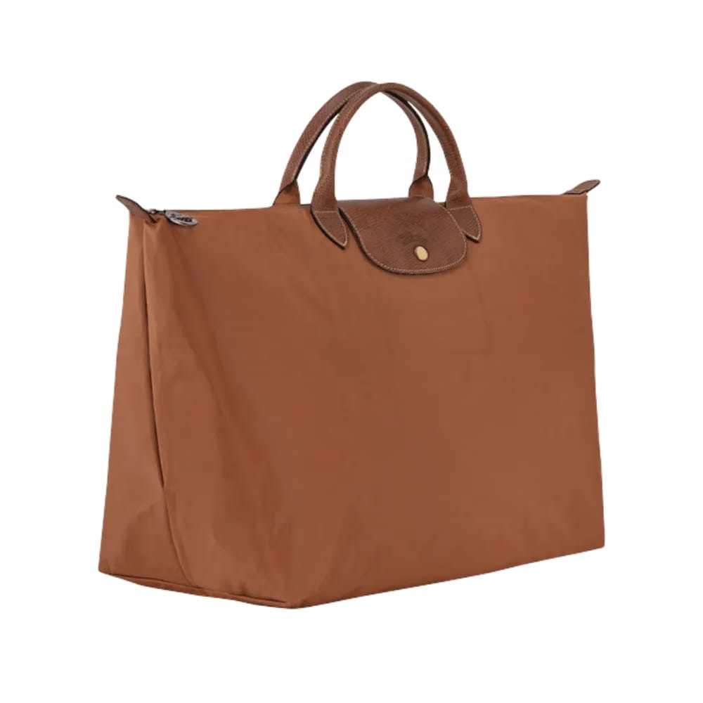Longchamp Le Pliage Original L Travel bag Cognac - Recycled canvas