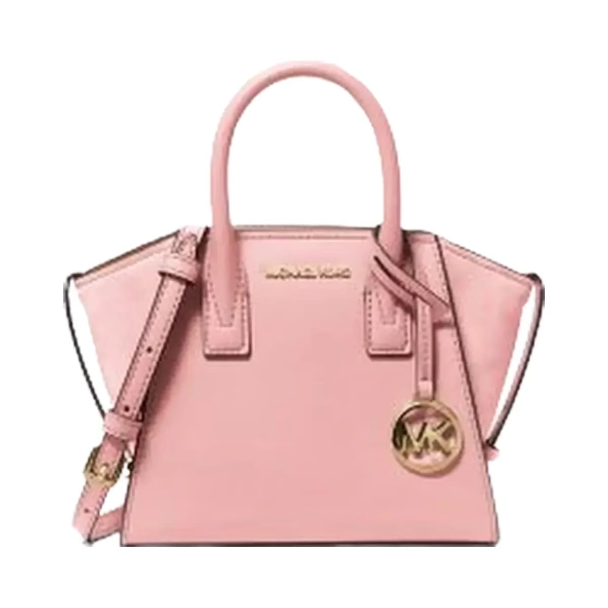 Michael Kors Avril Extra-Small Leather and Suede Satchel Powder Blush