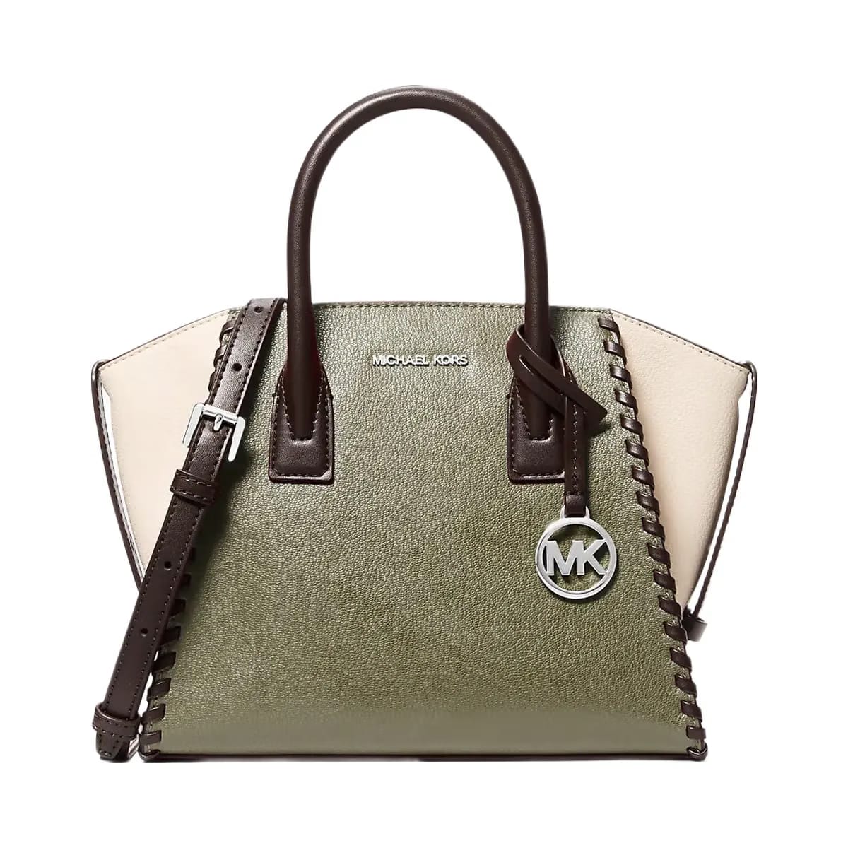 Michael Kors Avril Small Leather Satchel Thyme Multi