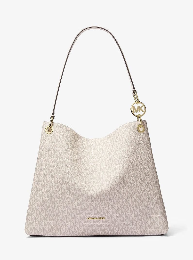 Michael Kors Christina Large Signature Logo Shoulder Bag Lt Crm Multi
