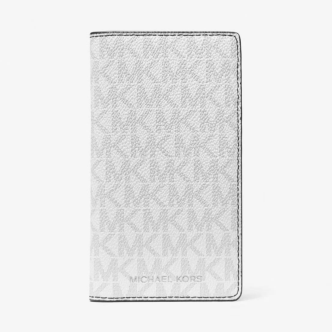 Michael Kors Cooper Large Logo Bi-Fold Card Case Bright Wht