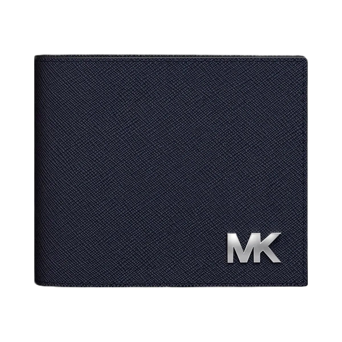 Michael Kors Cooper Saffiano Leather Billfold Wallet With Passcase Navy