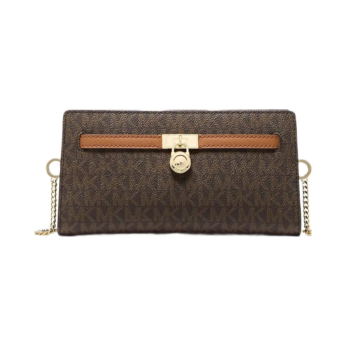 Michael Kors Hamilton Moderne Extra-Small Signature Logo Convertible Crossbody Bag Brn-Acorn