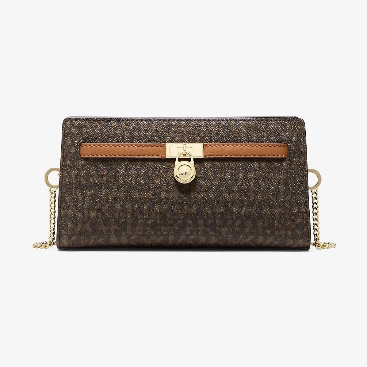 Michael Kors Hamilton Moderne Extra-Small Signature Logo Convertible Crossbody Bag Brn-Acorn