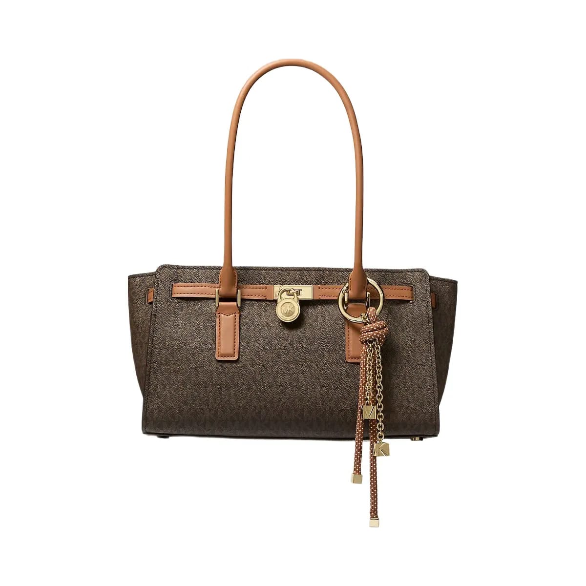 Michael Kors Hamilton Moderne Small Signature Logo Satchel Brn-Acorn