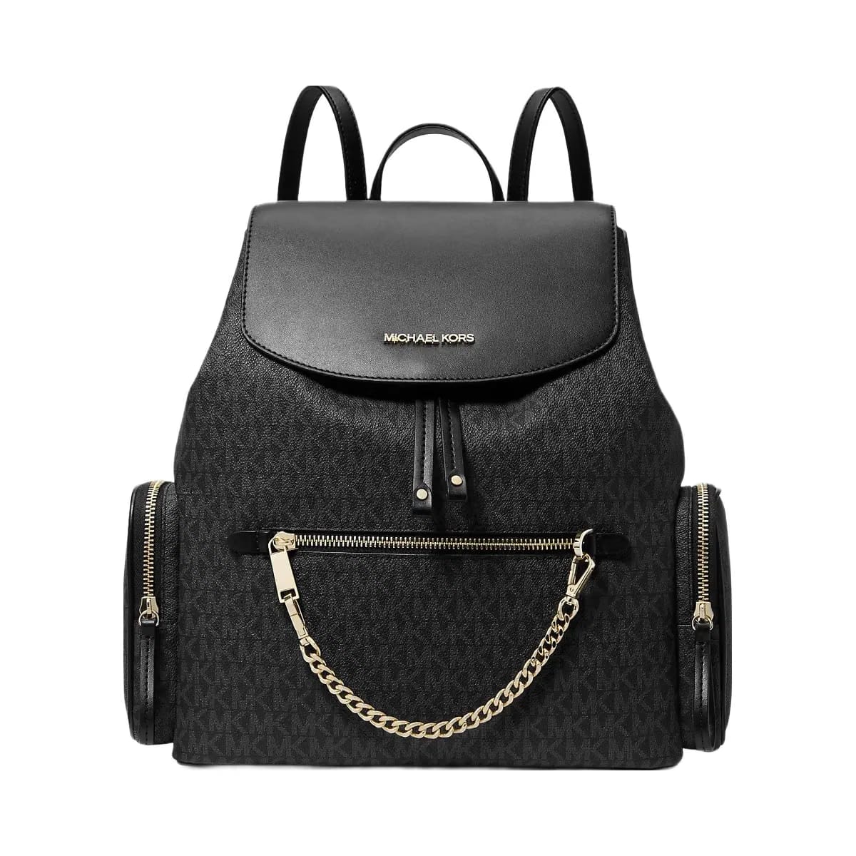 Michael Kors Jet Set Large Logo Backpack Black