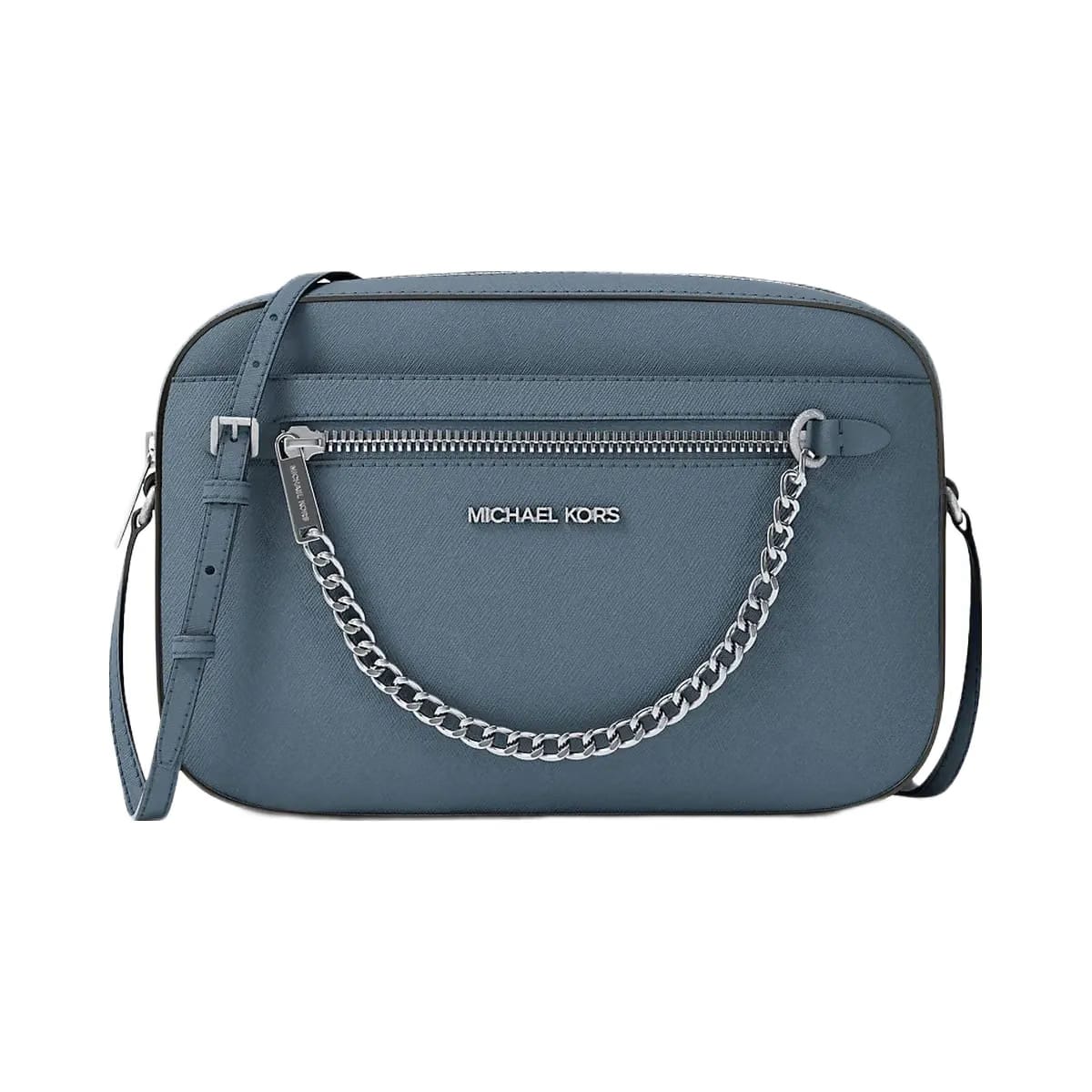 Michael Kors Jet Set Large Saffiano Leather Crossbody Bag Cornflower