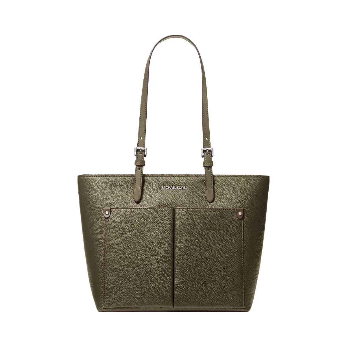 Michael Kors Jet Set Medium Pocket Tote Bag Olive