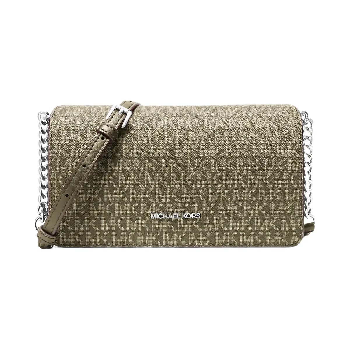 Michael Kors Jet Set Signature Logo Crossbody Bag Olive