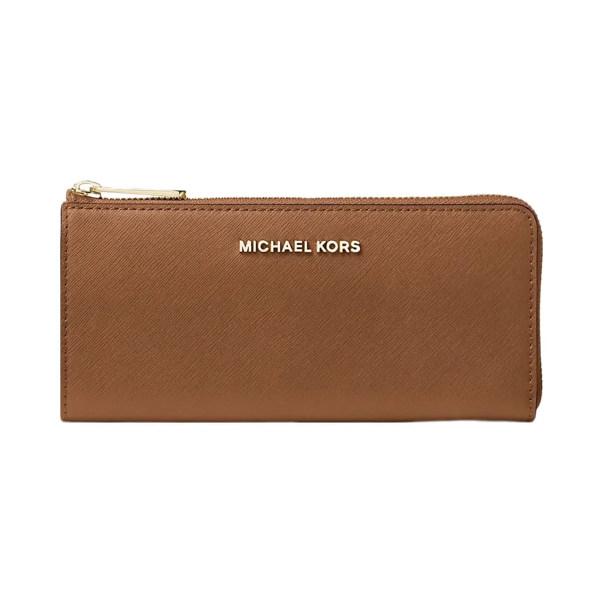 Michael Kors Jet Set Travel Large Saffiano Leather Quarter-Zip Wallet Luggage