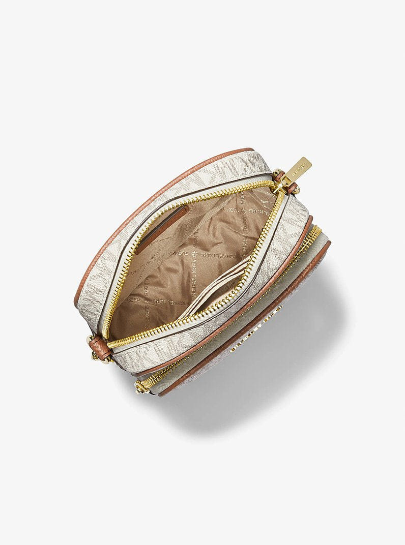 Michael Kors Jet Set Travel Medium Logo Crossbody Bag Vanilla
